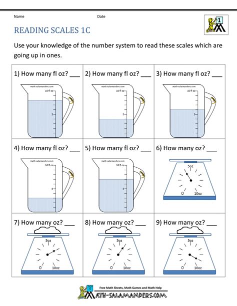 First Grade Measurement Worksheets