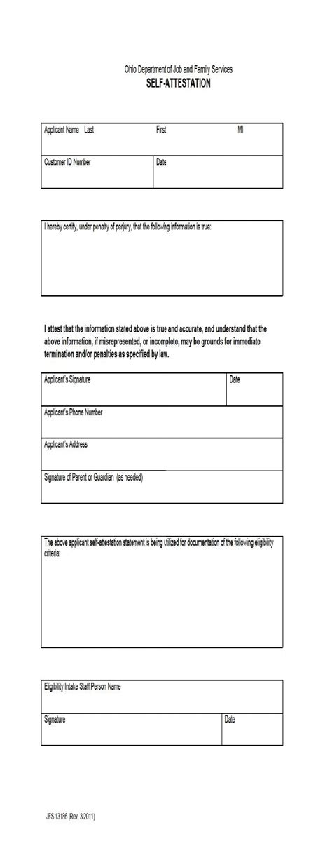 Fillable Attestation Form Printable Forms Free Online