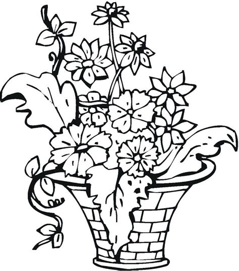 Unicorn birthday coloring pages free. Flower Vase Coloring Pages at GetColorings.com | Free ...