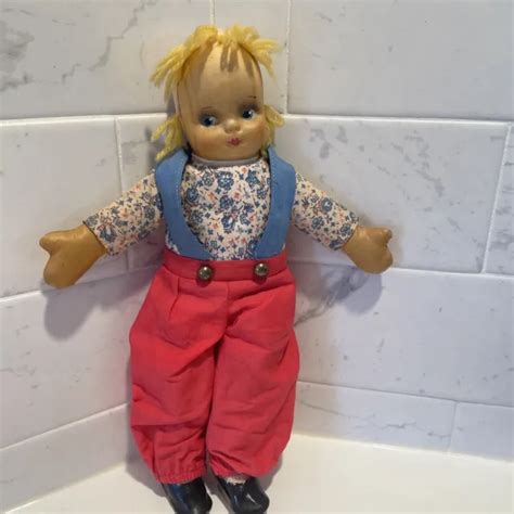 vintage rag doll “jill” from jack and jill 14” t beautiful and rare a 25 00 picclick