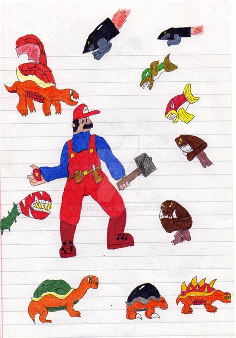 Mario Drawning Color By T0misaurus On Deviantart
