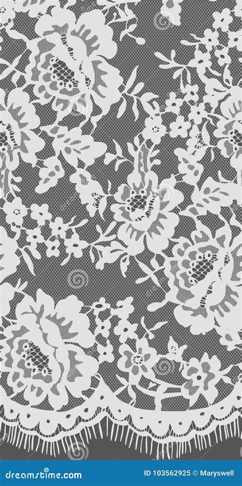 Seamless Vector White Lace Pattern Stock Vector Illustration Of Cloth