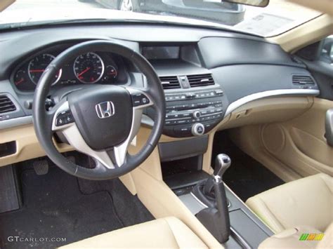 Ivory Interior 2008 Honda Accord Ex L V6 Coupe Photo 38988941
