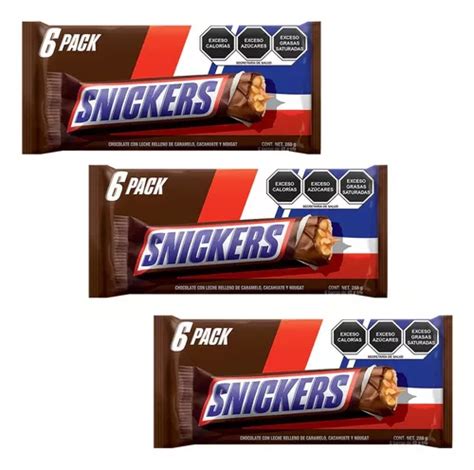 18 Pzs Snickers Chocolate Leche Relleno Caramelo Cacahuate Meses Sin