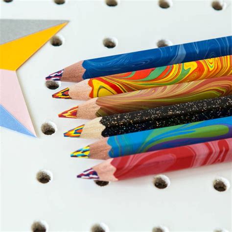 Chunky Marbled Magic Lead Pencil By Berylune Led Pencils Coloring