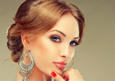 Wallpaper Face Women Redhead Model Long Hair Blue Eyes Brunette