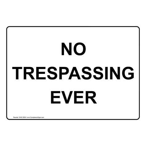 No Soliciting Trespass No Trespassing Sign No Trespassing Ever