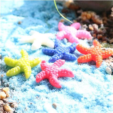 Best Quality 10pcs Resin Cute Miniature Starfish Fish Tank Aquarium