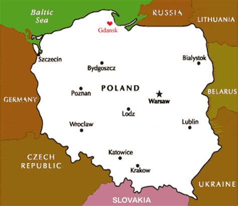 Learn how to create your own. Gdansk Poland Map