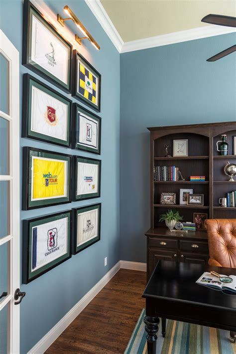Golf Flag Collection In Study By Nicole Arnold Interiors Golf Room