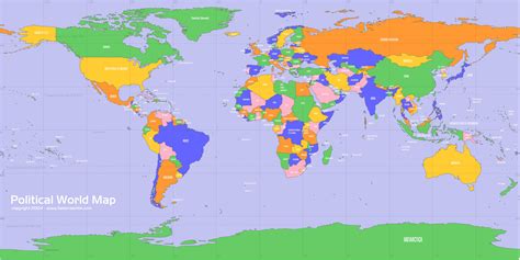 World Map Political Image World Map With Major Countries