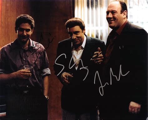 The Sopranos Cast Signed James Gandolfini Autographed 8 X 10 Rp Photo