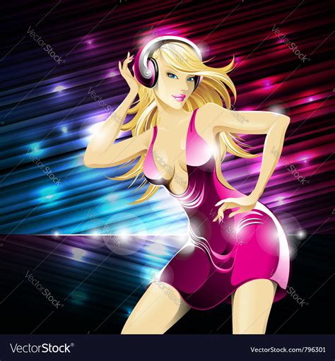 sexy disco babe royalty free vector image vectorstock