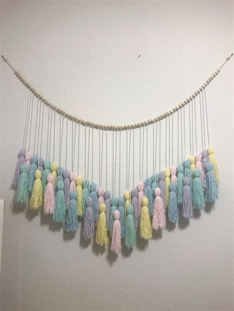 Yarn Tassel Wall Hanging Custom Made Etsy