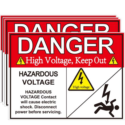 Buy Hazardous Voltage Safety Warning Sticker 3 X 4 Danger Voltage