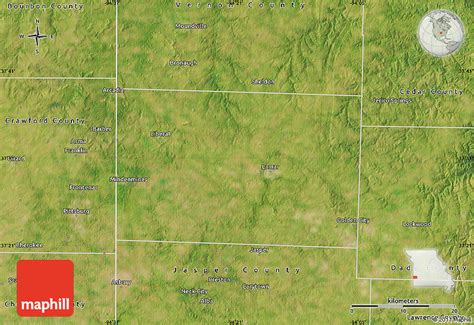 Satellite Map Of Barton County