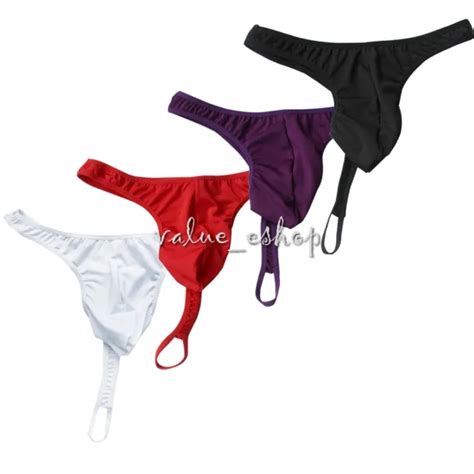 Mens Thong Bikini Underwear G String V String Bulge Pouch T Back Brief