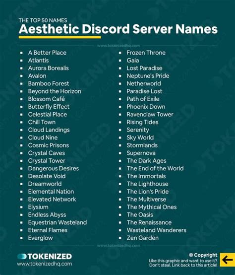 50 Beautifully Aesthetic Discord Server Names Free Pdf — Tokenized