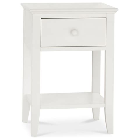 Ashby White Bedside Table 1 Drawer Bedroom From Breeze Furniture Uk