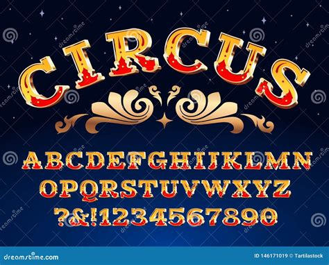 Vintage Circus Font Victorian Carnival Headline Signage Typeface