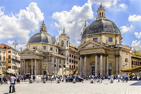 Twin Churches Piazza Del Popolo Rome Italy Best Viewed Flickr