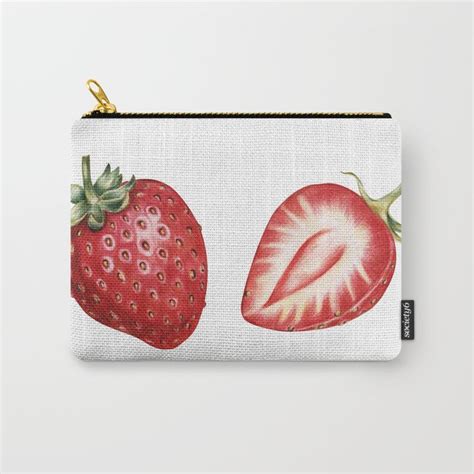 Buy Strawberry Carry All Pouch By Newburydesigns Worldwide Shipping