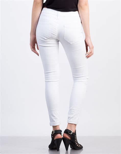 Classic White Skinny Jeans White Denim White Jeans 2020ave