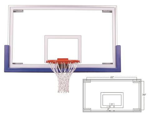 First Team Official Competition Glass Backboard Unbreakable 42 X 72 In