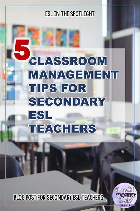 5 Classroom Management Tips For Secondary Esl Teachers Classroom