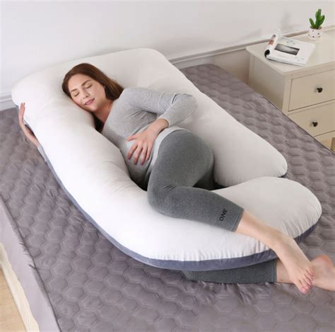 Sleepez™ Velvet Full Body Pillow Long U Shaped Pregnancy Side Sleeper Kupitii