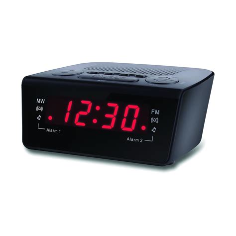 Coby Digital Red LED Alarm Clock With Large 1 2 Display And AM FM