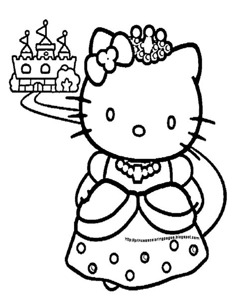 This hello kitty coloring page features a picture of happy new year hello kitty to color. Hello Kitty Coloring Pages | HELLO KITTY PRINCESS COLORING ...
