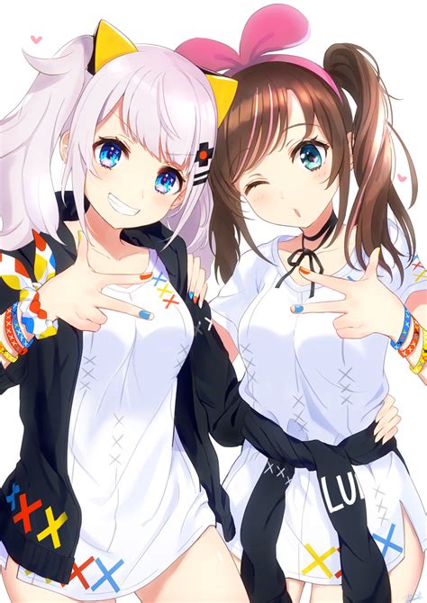 Kaguya Luna And Kizuna Ai Virtual Youtuber Rawwnime