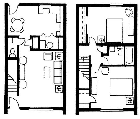 bedroom townhouse floor plan house plans pinterest