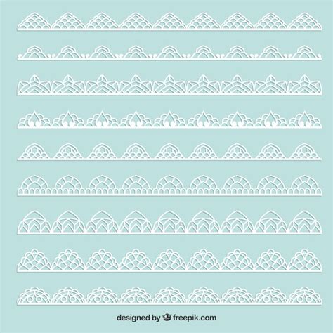 Free Vector Pack Floral Lace Borders