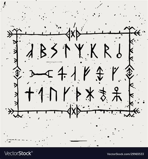 Set Icelandic Runes Royalty Free Vector Image Vectorstock