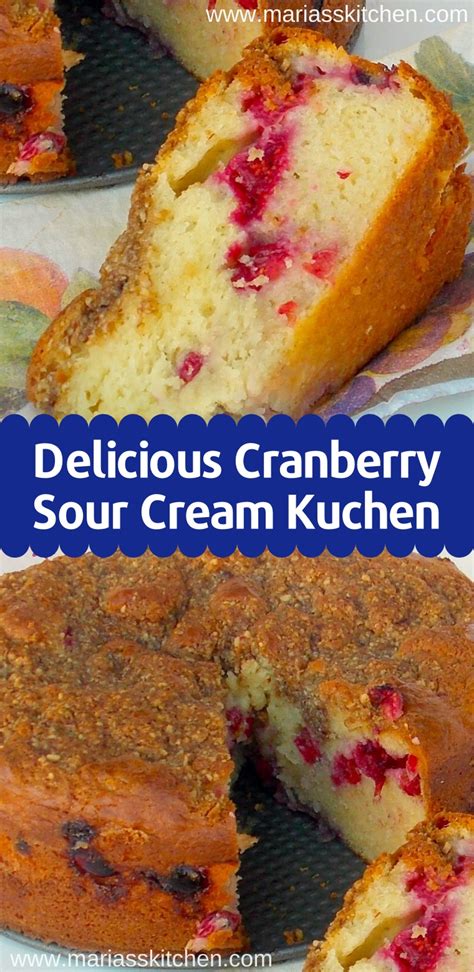 Herring in sour cream marinadeukrainian recipes. Delicious Cranberry Sour Cream Kuchen - Maria's Kitchen