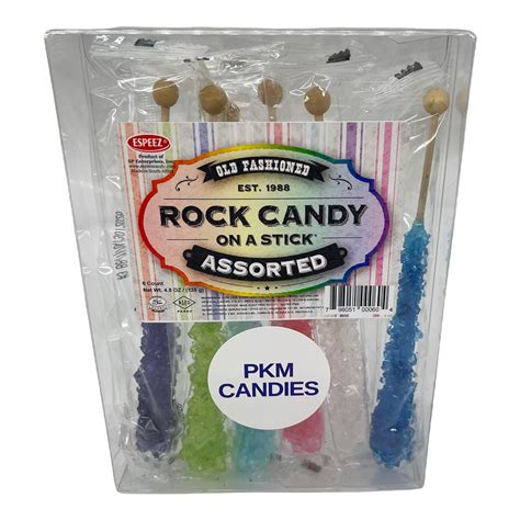 Buy Pkm Candies Ice Rock Candy Sticks Individually Wrapped Rock Candy