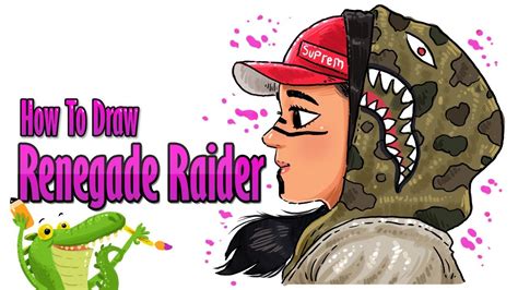 Renegade raider fortnite skin is a female outfit that represents a rare outfit. how to draw Renegade Raider Fortnite - YouTube