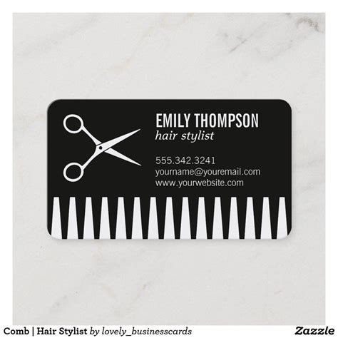 Comb Hair Stylist Business Card Zazzle Artofit