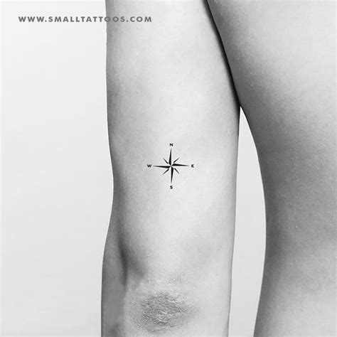 Compass Temporary Tattoo Set Of 3 Small Tattoos