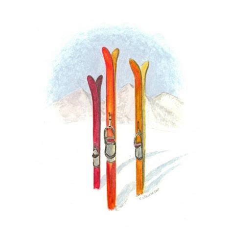 Image result for skiing watercolor paintings | Ski artwork ...