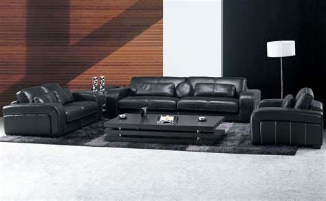 Reasons For Choosing Black Leather Couch Set Leather Living Room Set