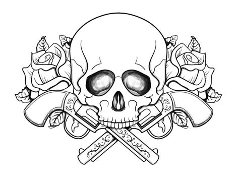 Skull Coloring Pages For Adults At Free Printable