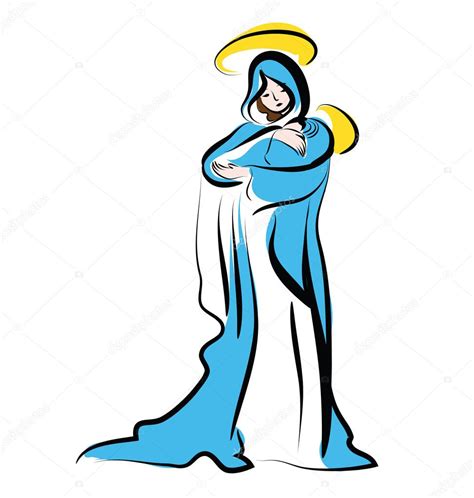 Clip Art Of The Blessed Virgin Mary