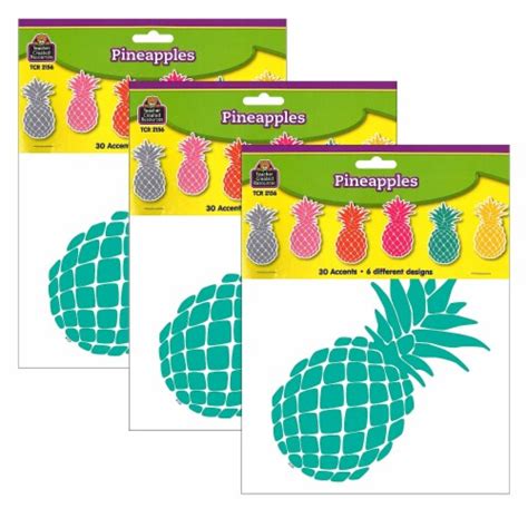Teacher Created Resources Tropical Punch Pineapples Accents 30 Per Pack