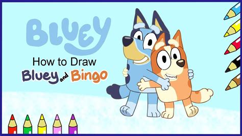 Bluey Heeler And Bingo Heeler Cartoons Doodle Drawing Disney Junior