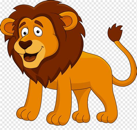 Lion Cartoon Smiling Lion Mammal Cat Like Mammal Animals Png Pngwing