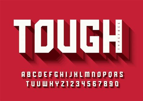 Premium Vector The Tough Bold Display Font Design