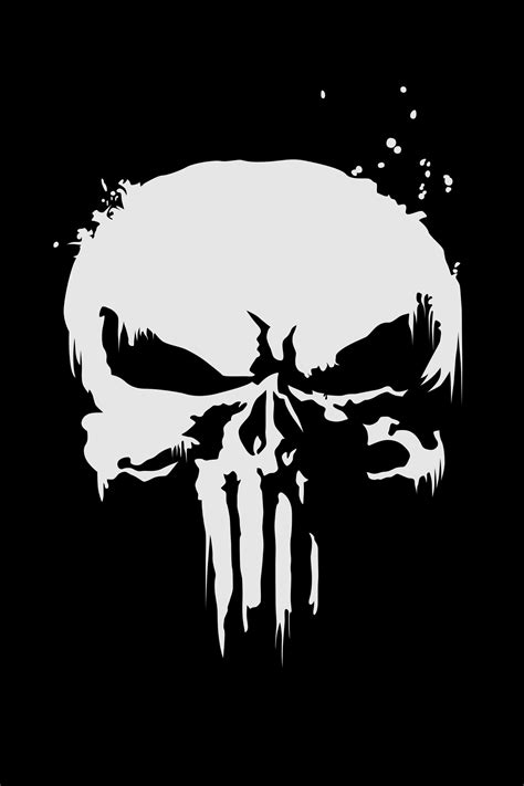 Download Wallpaper 1440x2880 The Punisher Logo Skull Lg V30 Lg G6